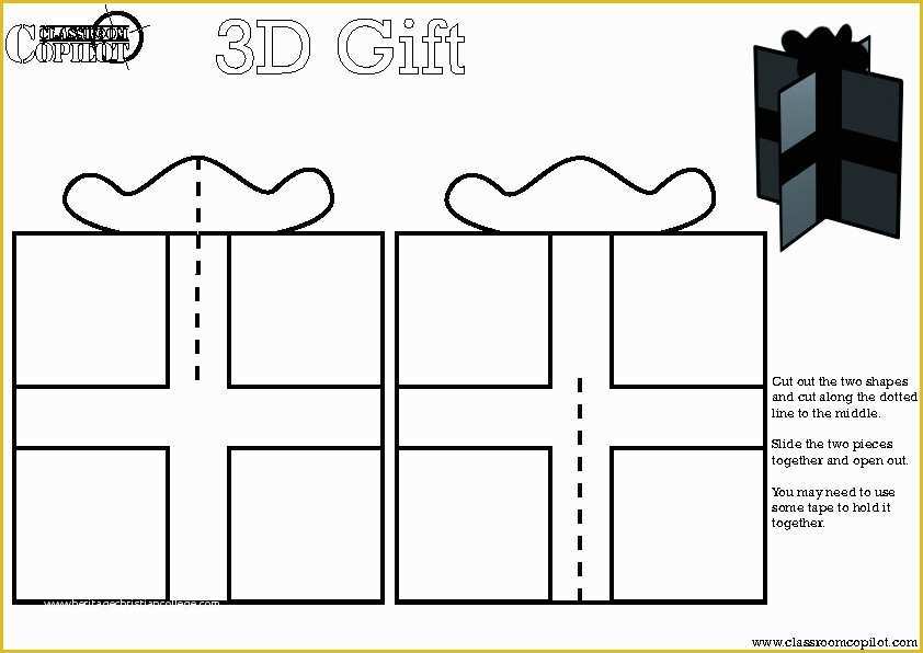 3d Print Templates Free Of 4 Best Of Christmas Present Template Printable