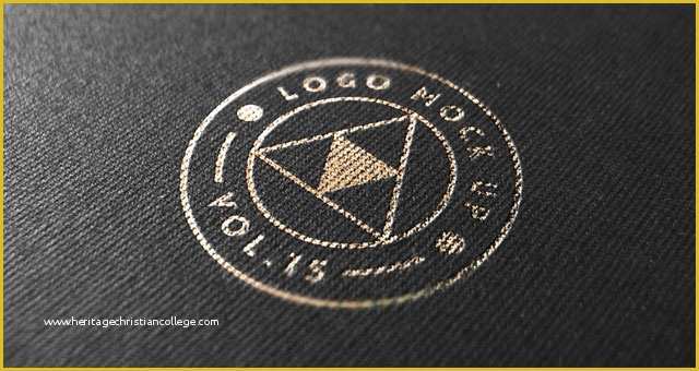3d Wall Logo Mockup Template Free Of Gold Print Logo Mock Up Template