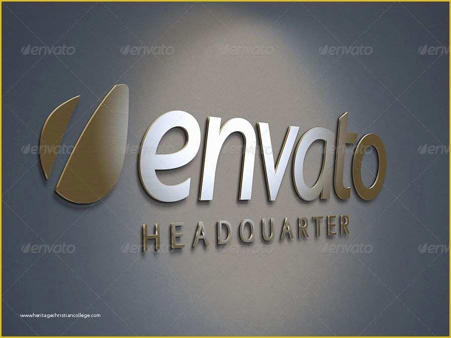 3d Wall Logo Mockup Template Free Of Realistic 3d Wall Logo Mockup Smart Template V 3