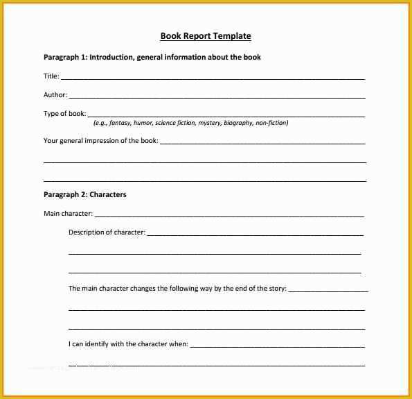 3rd Grade Book Report Template Free Of 10 Book Report for 3rd Grade