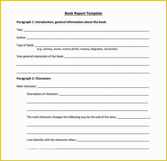 3rd Grade Book Report Template Free Of 10 Book Report Templates – Free Samples Examples