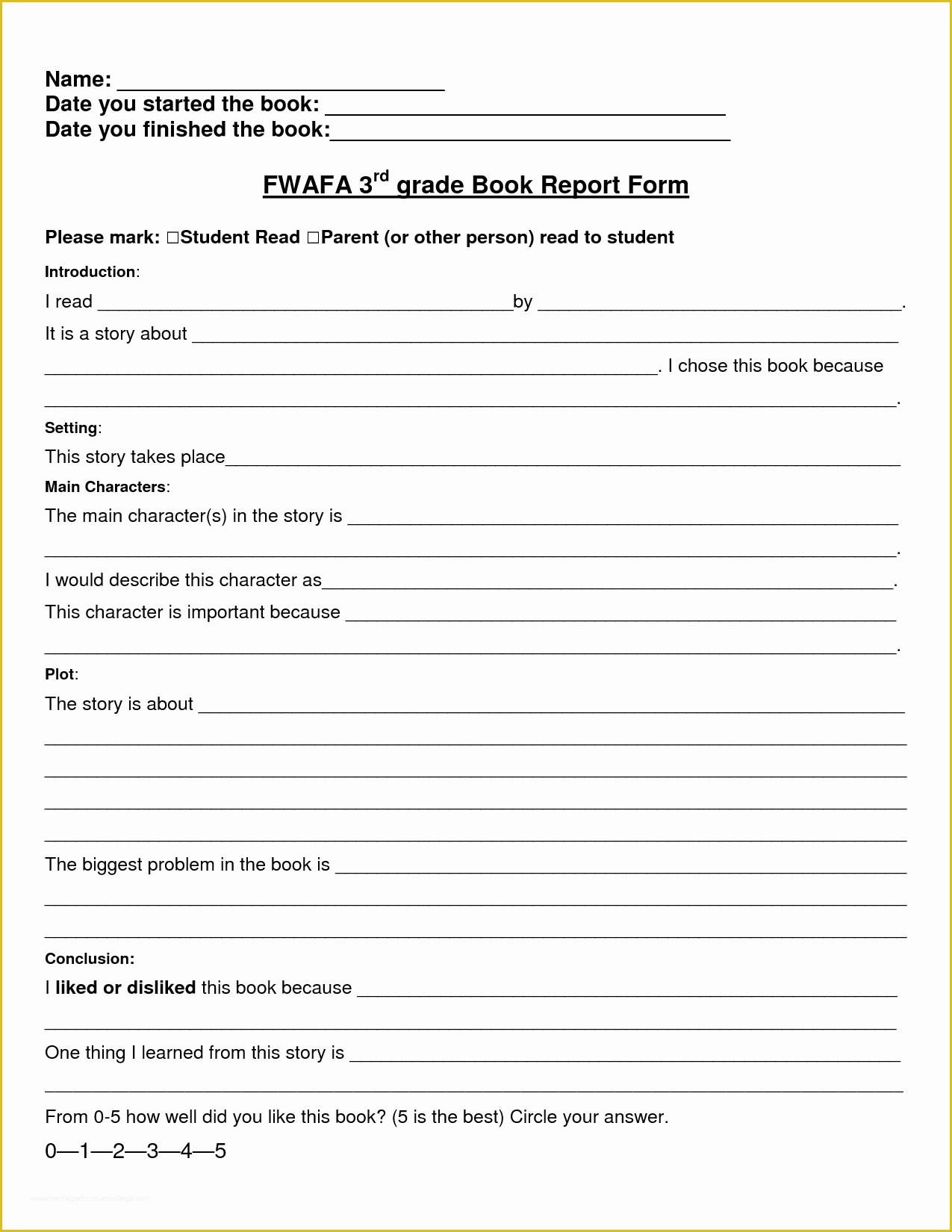 3rd Grade Book Report Template Free Of 16 Best Of 3rd Grade Book Report Worksheet 3rd