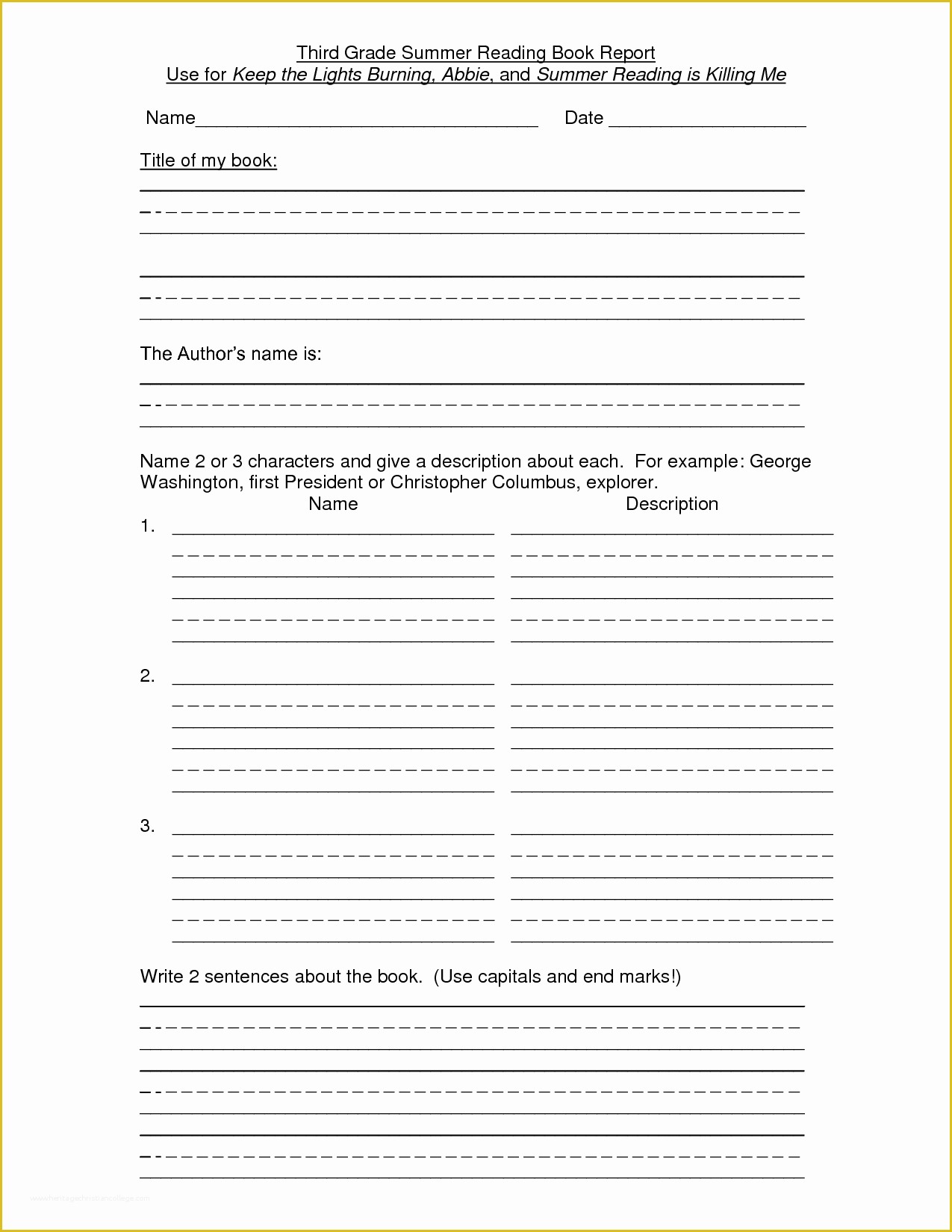 3rd Grade Book Report Template Free Of 16 Best Of 3rd Grade Book Report Worksheet 3rd