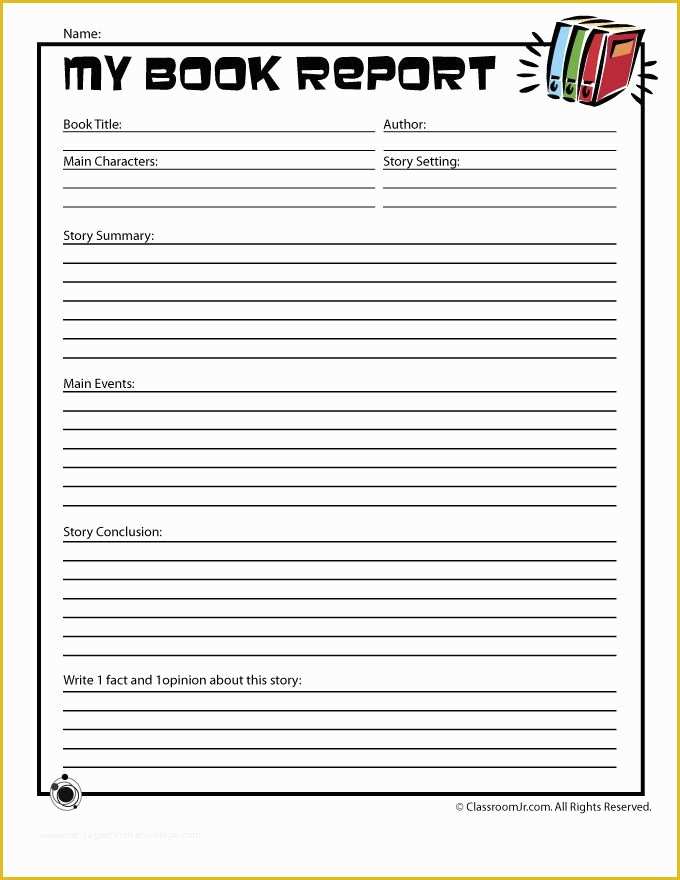 3rd Grade Book Report Template Free Of Best 25 Book Report Templates Ideas On Pinterest