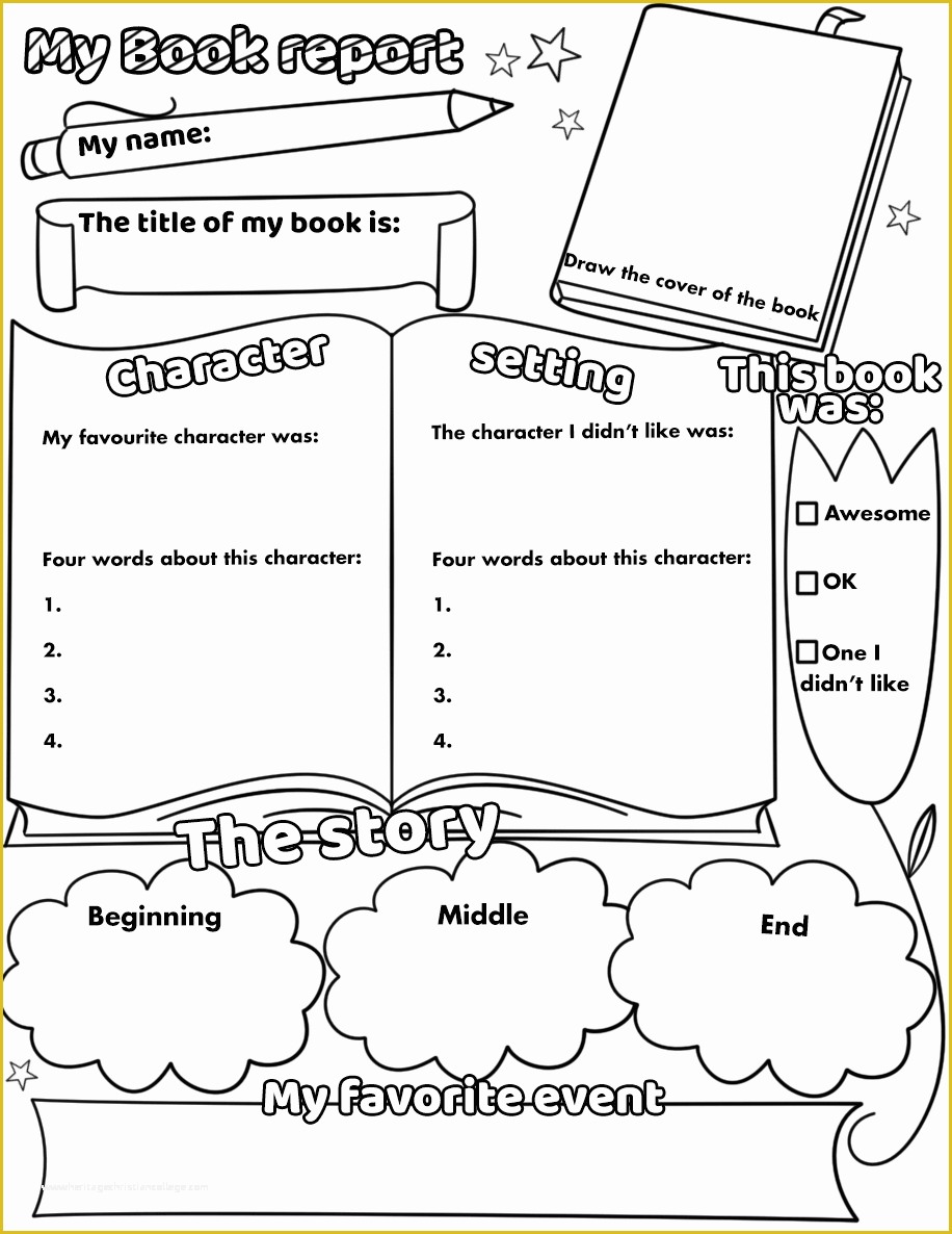 Free Printable Book Report Forms For 3rd Graders Printable Forms Free 