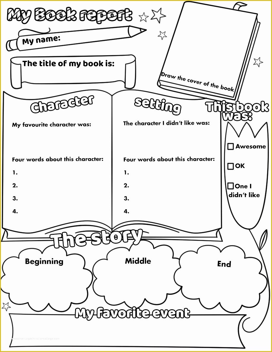 Free Printable Book Report Templates For 3rd Grade Printable Templates