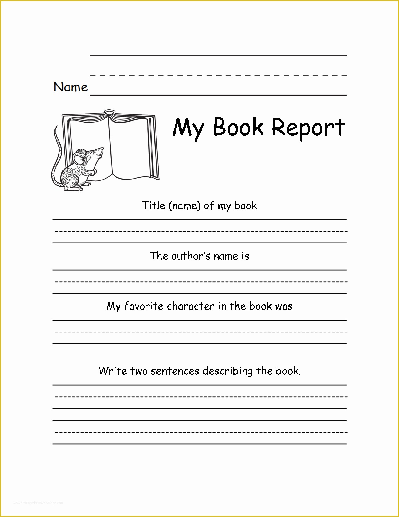 3rd Grade Book Report Template Free Of Simple Book Report form Summer Reading