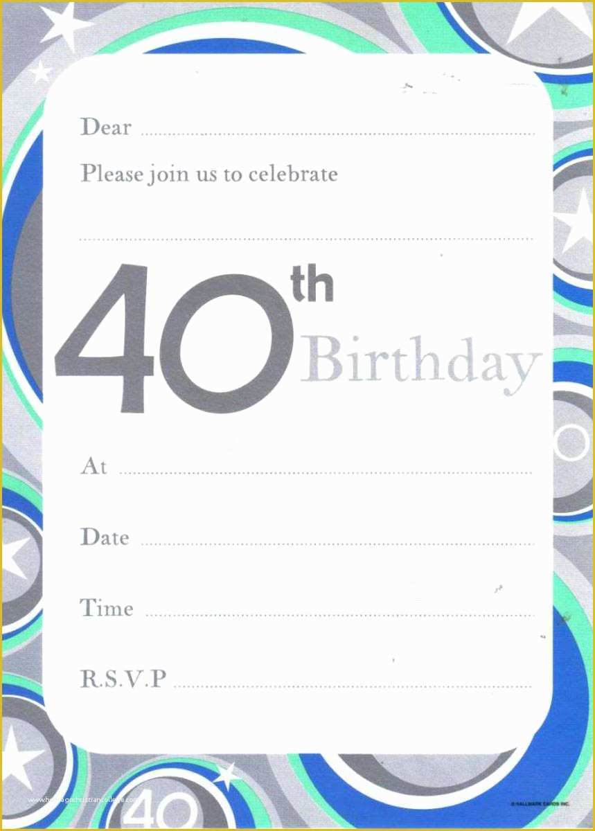 40th Birthday Invitation Templates Free Printable Of 11 Unique and Cheap Birthday Invitation that You Can Try