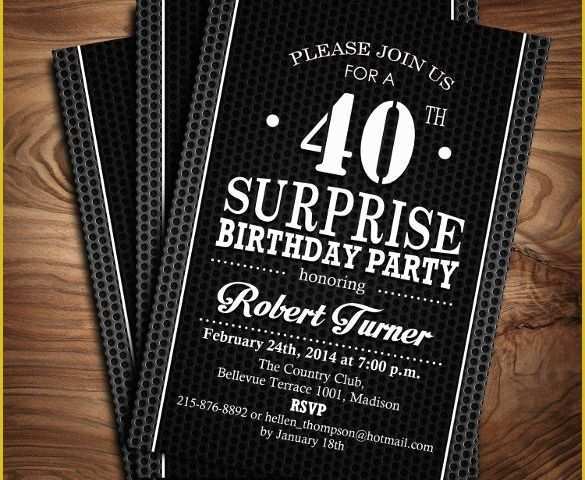 40th Birthday Invitation Templates Free Printable Of 24 40th Birthday Invitation Templates – Psd Ai