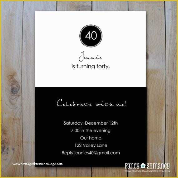 40th Birthday Invitation Templates Free Printable Of 25 Best Ideas About 40th Birthday Invitations On