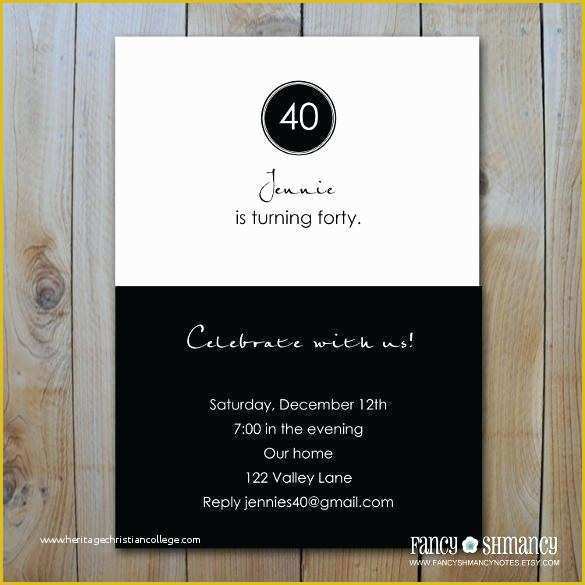 40th Birthday Invitation Templates Free Printable Of 40 Birthday Invitations 40th Invitation Templates Blank