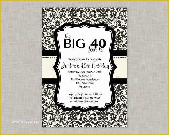 40th Birthday Invitation Templates Free Printable Of 40th Birthday Invitation Free Printable – orderecigsjuicefo