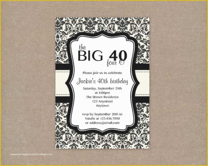 40th Birthday Invitation Templates Free Printable Of 40th Birthday Invitation Free Printable – orderecigsjuicefo
