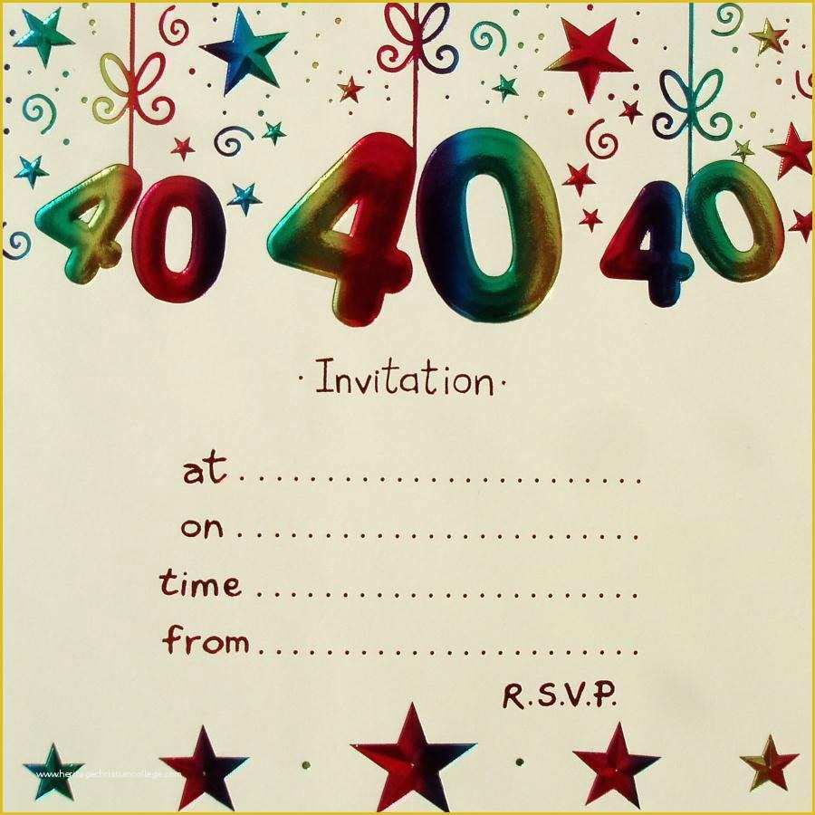 40th Birthday Invitation Templates Free Printable Of 40th Birthday Invitation Templates Free Download