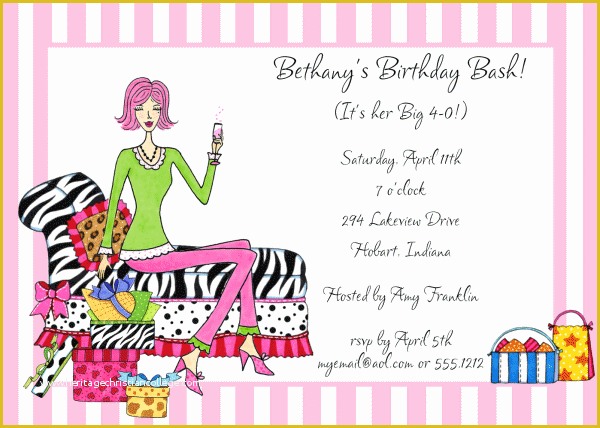40th Birthday Invitation Templates Free Printable Of 40th Birthday Invitations Ideas – Free Printable Birthday