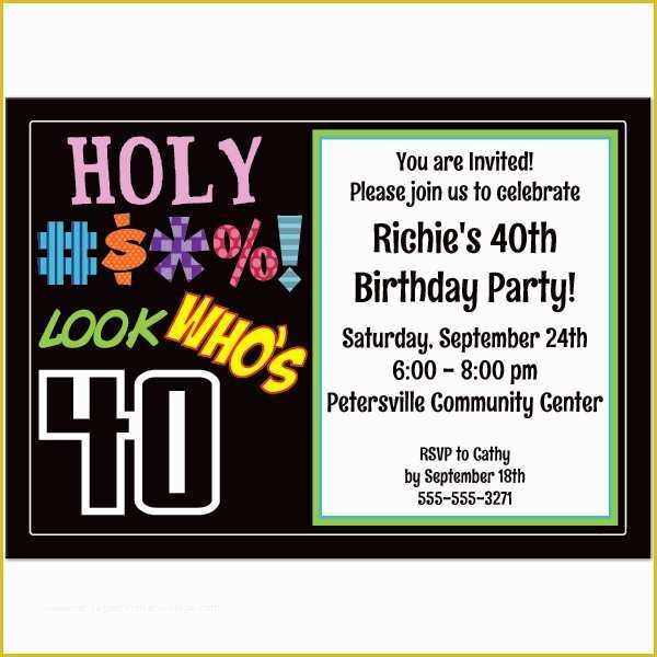 40th Birthday Invitation Templates Free Printable Of Free Printable 40th Birthday Party Invitations Templates