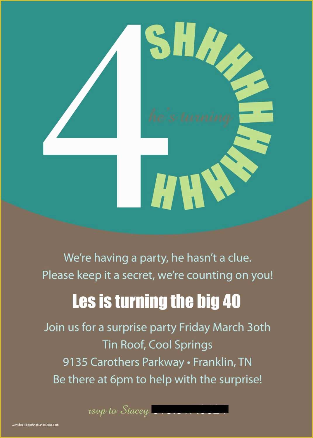 40th Birthday Invitation Templates Free Printable Of Printable or Emailable 40th Surprise Birthday Party Invitation