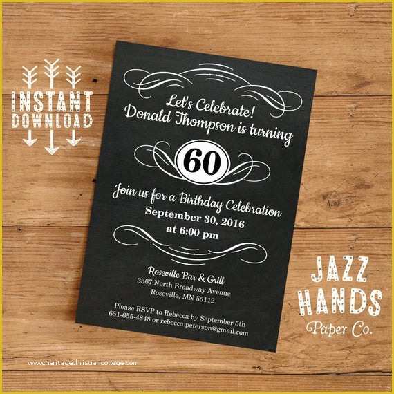 40th Birthday Invitation Templates Free Printable Of Vintage Adult Birthday Invitation Template