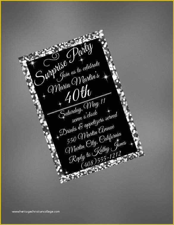 40th Invitations Free Templates Of 24 40th Birthday Invitation Templates – Psd Ai