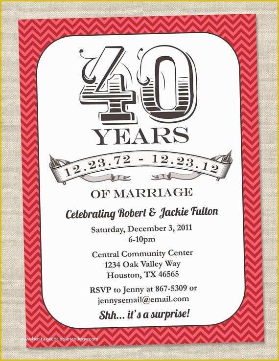 40th Invitations Free Templates Of 40th Anniversary Template Invitation – orderecigsjuicefo