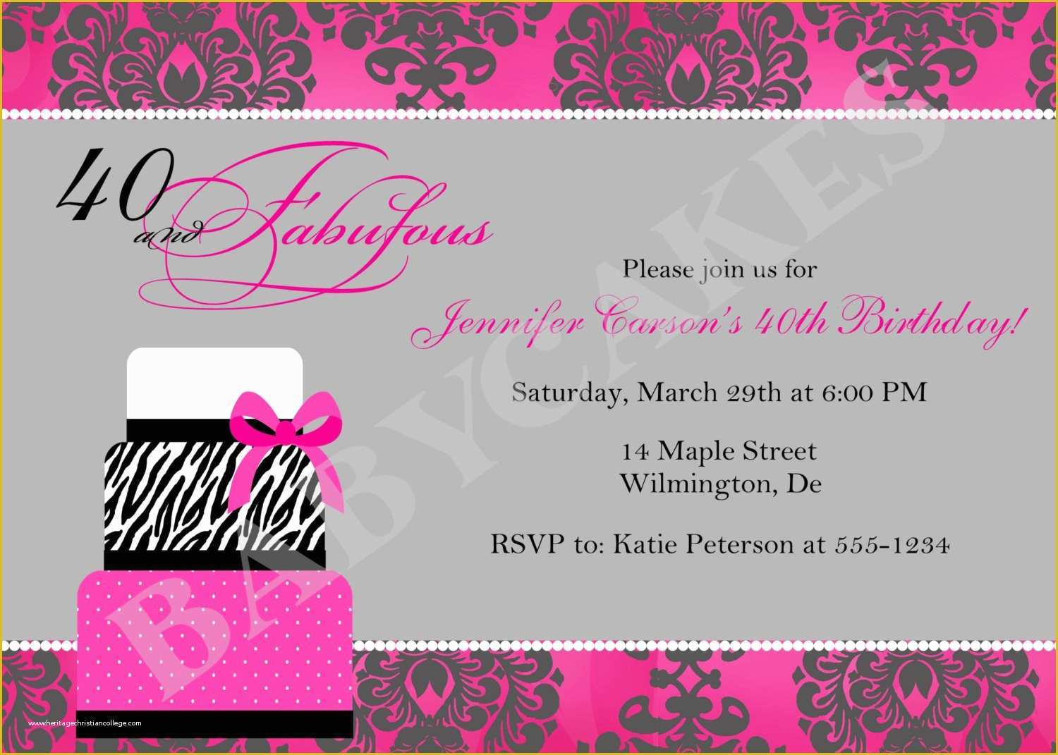 40th Invitations Free Templates Of 40th Birthday Party Invitations Wording