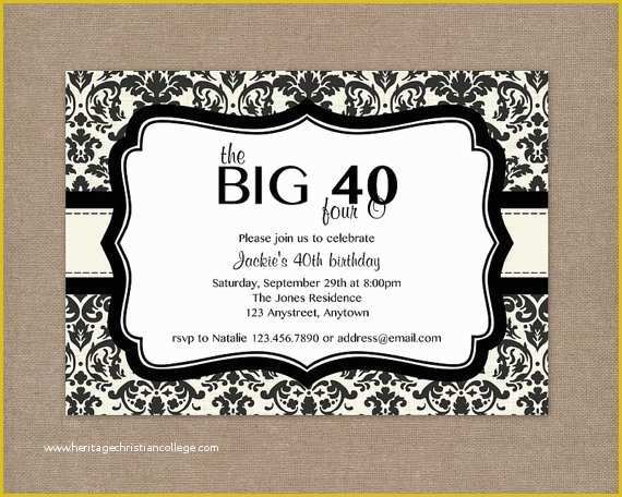 40th Invitations Free Templates Of 9 Best Of Men 40th Birthday Invitations Printable