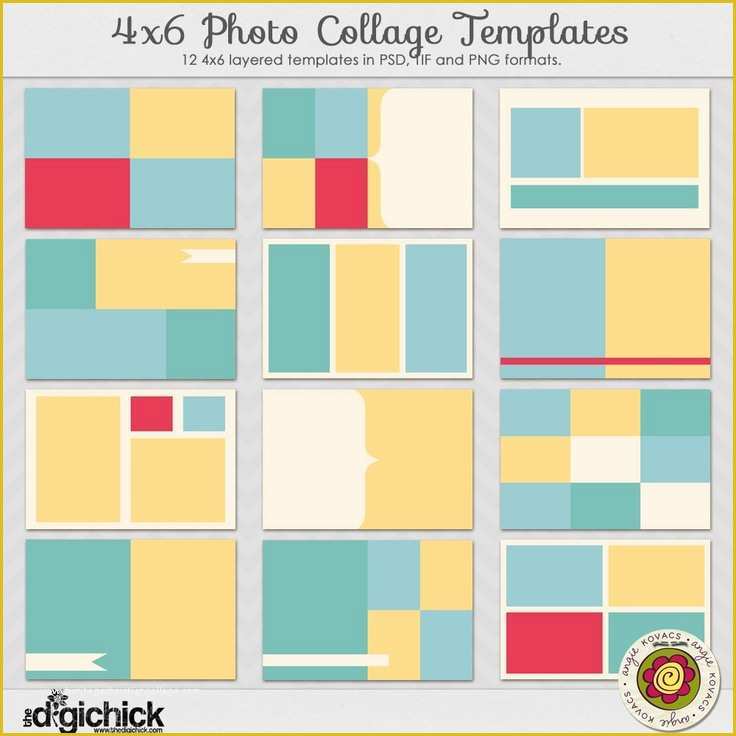 4x6 Photo Collage Template Free Of 4x6 Collage Templates