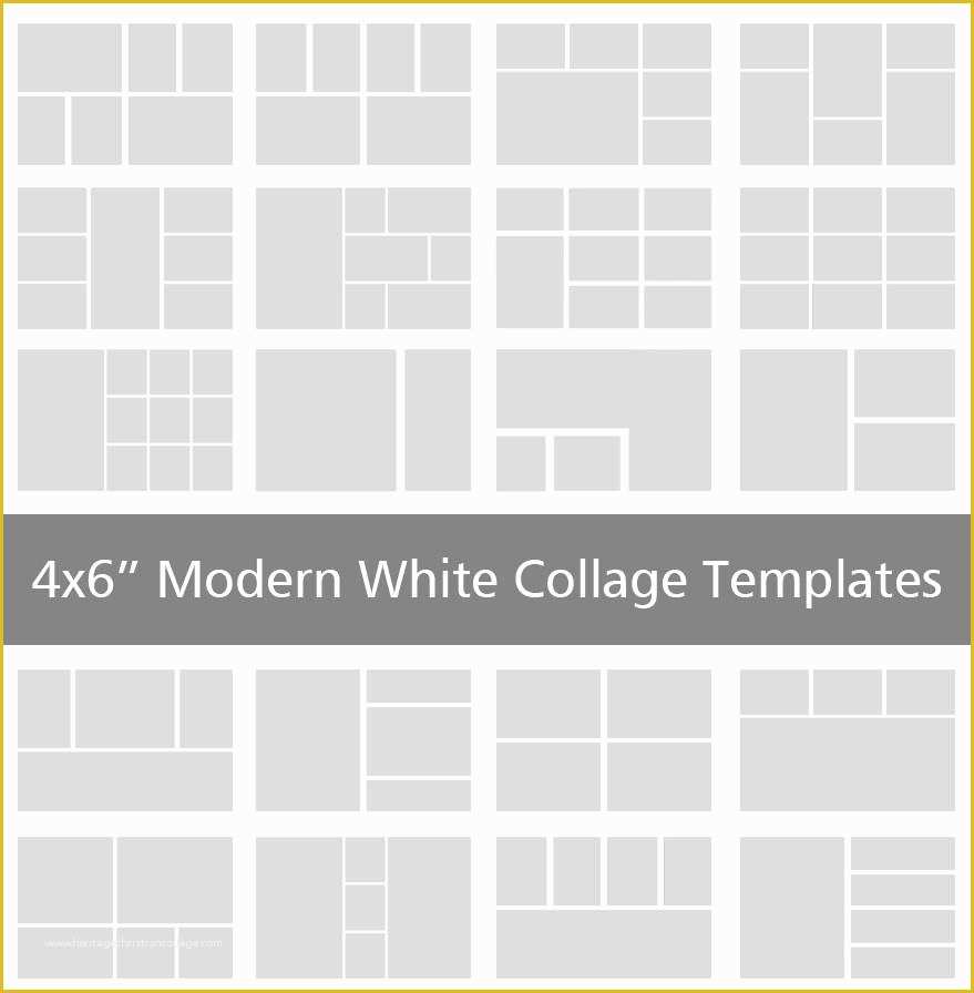 4x6 Photo Collage Template Free Of 4x6” Modern White Collage Templates – Discovery Center Store
