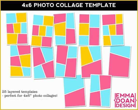 4x6 Photo Collage Template Free Of 4x6" Collage Template for Project Life and
