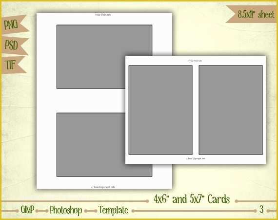 4x6 Photo Collage Template Free Of Cards 4x6 and 5x7 Digital Collage Sheet Layered by