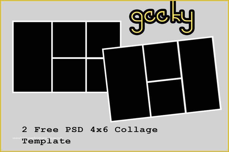 4x6 Photo Collage Template Free Of Geekychick 4x6 Collage Psd Templates