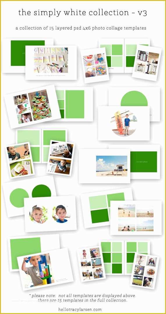 4x6 Photo Collage Template Free Of the Simply White Collection V3 Square Digital Photo