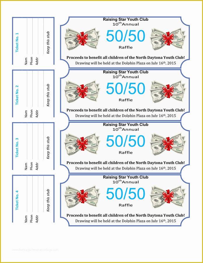50 50 Raffle Flyer Template Free Of 50 50 Raffle Flyer Template In Word and Pdf formats