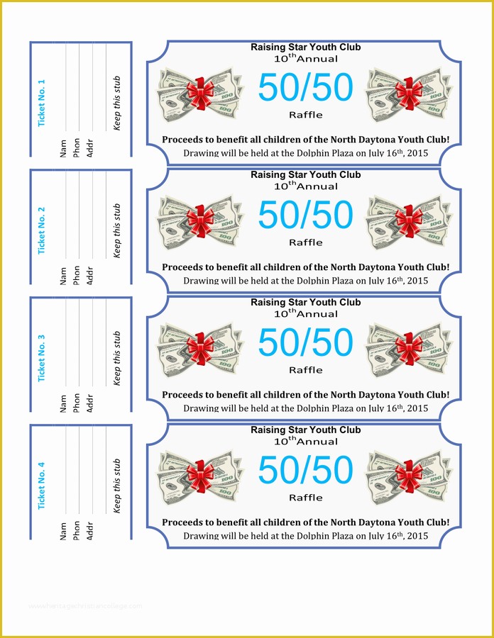 50 50 Raffle Flyer Template Free Of 50 50 Raffle Flyer Template In Word and Pdf formats