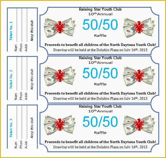 50 50 Raffle Ticket Template Free Of 11 Amazing Raffle Flyer Templates to Download