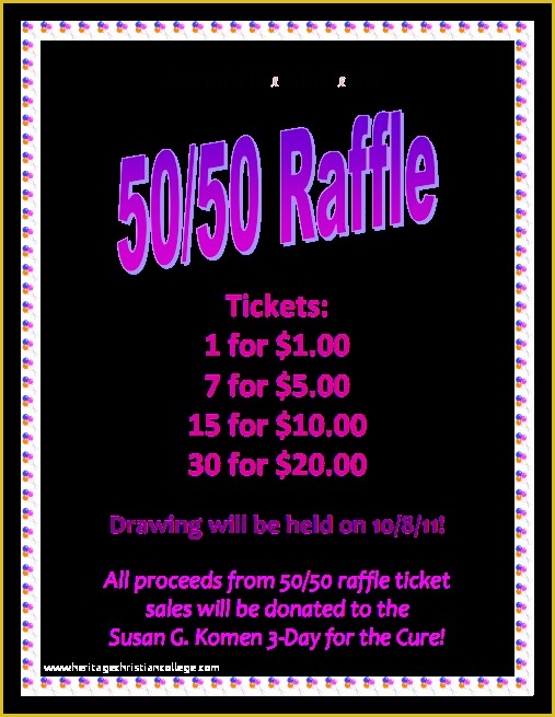 50 50 Raffle Ticket Template Free Of 11 Best S Of 50 50 Raffle Flyer Templates Word 50