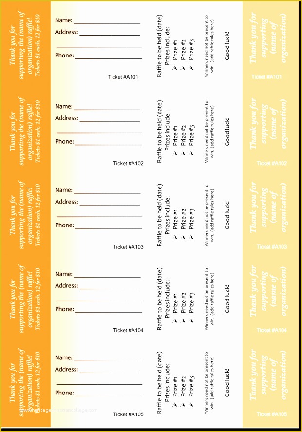 50 50 Raffle Ticket Template Free Of 11 Ms Word Raffle Ticket Template Sampletemplatess