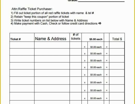 50 50 Raffle Ticket Template Free Of 12 Sample Raffle Sheet Templates – Pdf Word Excel