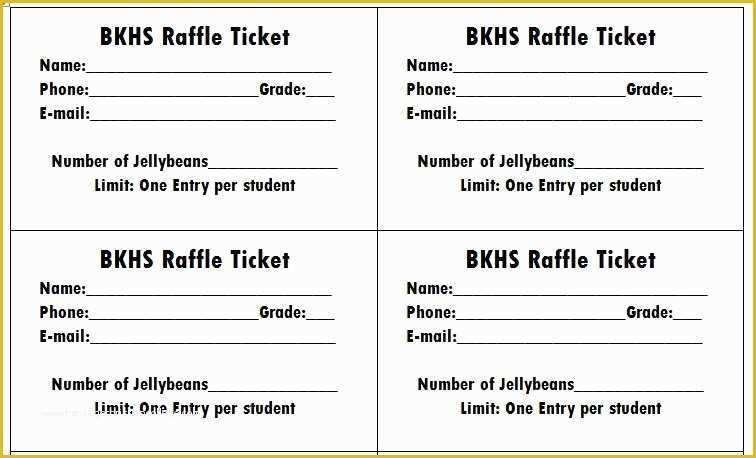 50 50 Raffle Ticket Template Free Of 40 Free Editable Raffle & Movie Ticket Templates