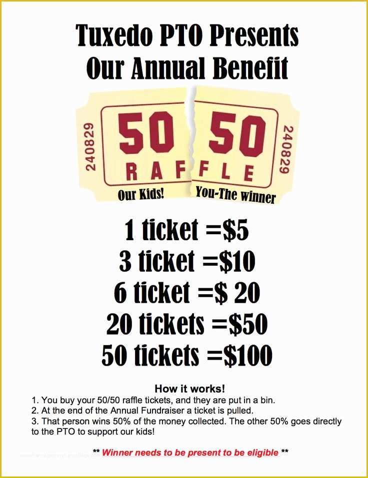 50 50 Raffle Ticket Template Free Of 50 50 Raffle Fundraiser Flyer Hla Pinterest