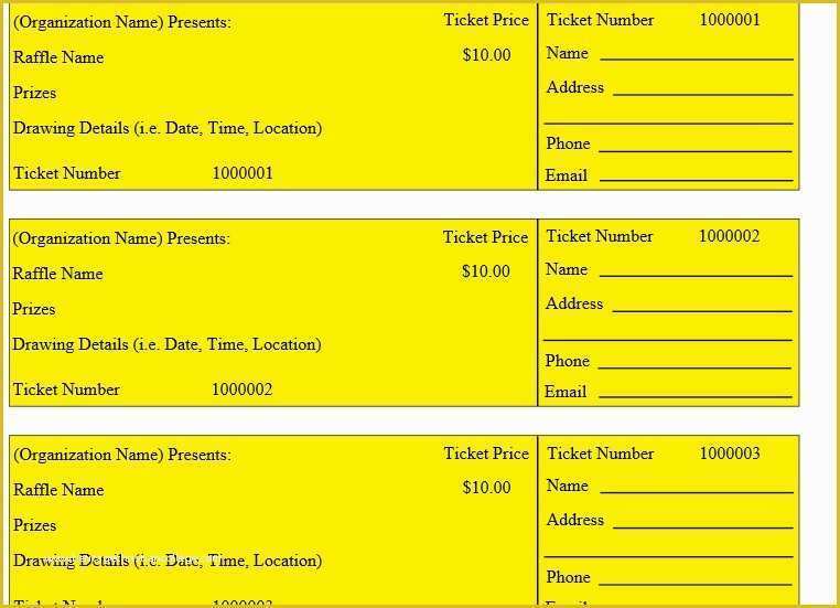 50 50 Raffle Ticket Template Free Of 50 Free Raffle & Movie Ticket Templates Templatehub