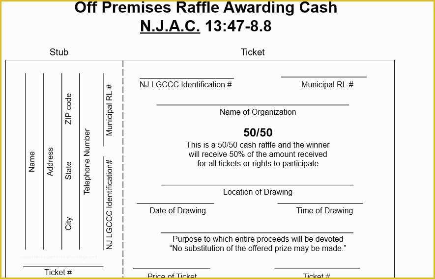 50 50 Raffle Ticket Template Free Of 50 Free Raffle & Movie Ticket Templates Templatehub