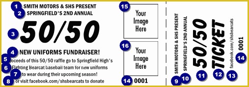 50 50 Raffle Ticket Template Free Of Big Logos 50 50 Raffle Ticket