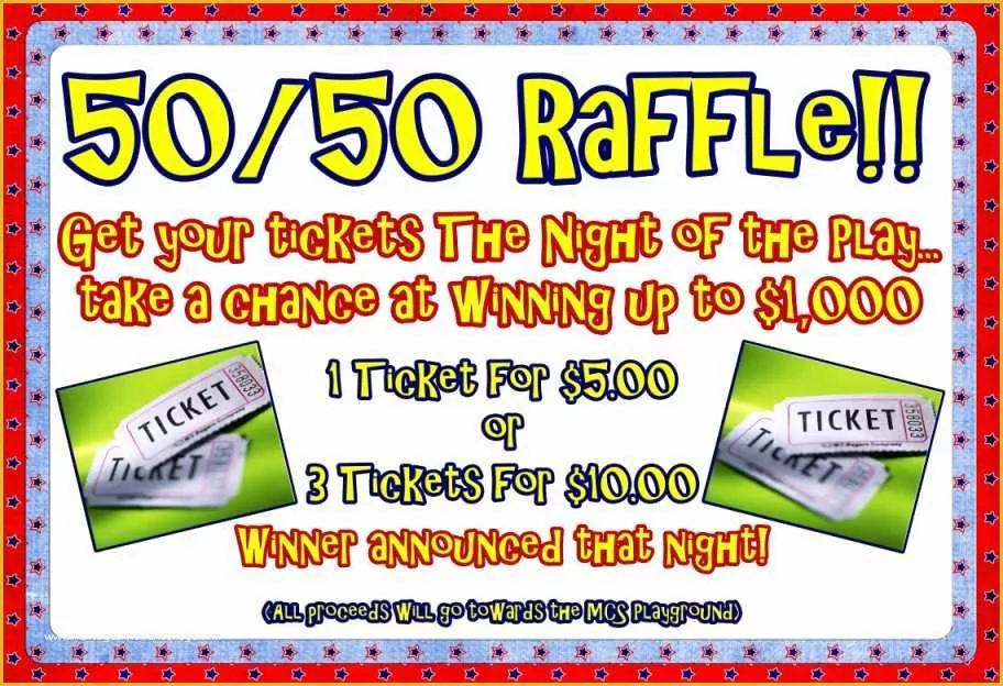 50 50 Raffle Ticket Template Free Of Raffle Flyer Template Design Templates