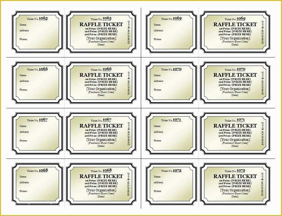 50 50 Raffle Ticket Template Free Of Raffle Ticket Template