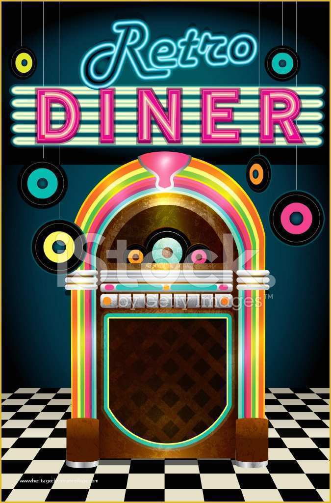50s Diner Menu Templates Free Download Of Late Night Retro 50s Diner Menu Layout with Jukebox Stock