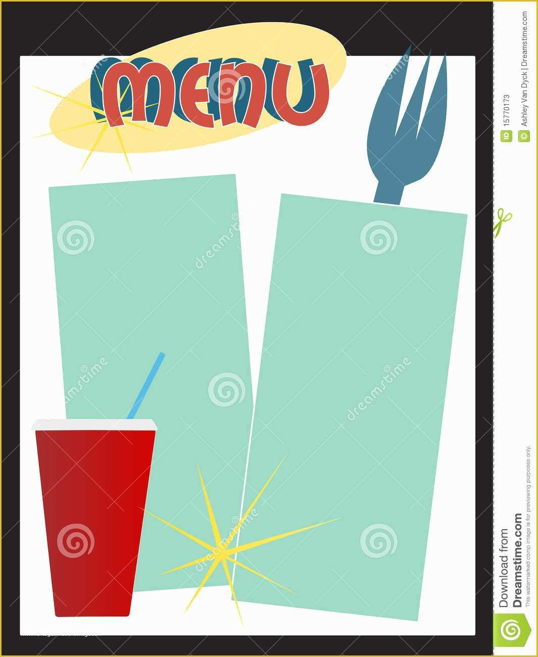 50s Diner Menu Templates Free Download Of Retro Diner Menu Stock Vector Illustration Of Dining