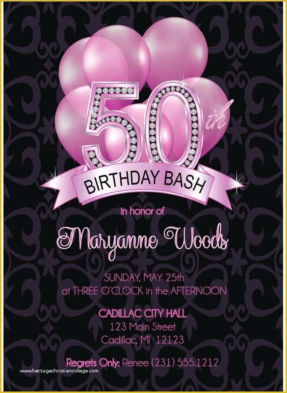 50th Birthday Invitation Templates Word Free Of 14 50th Birthday Invitations Free Psd Ai Vector Eps