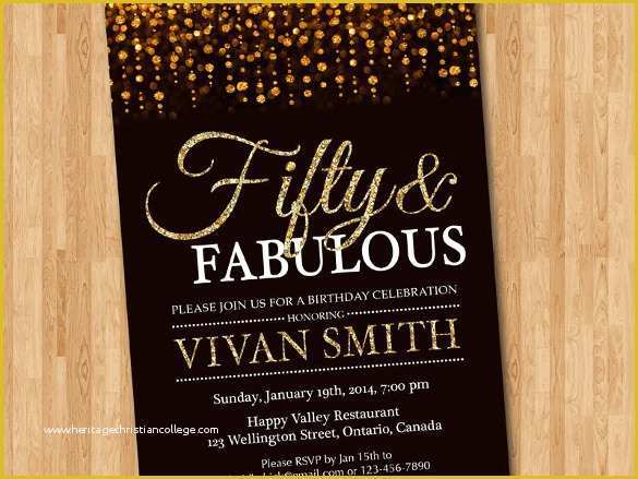 50th Birthday Invitation Templates Word Free Of 45 50th Birthday Invitation Templates – Free Sample