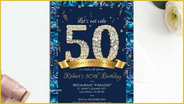 50th Birthday Invitation Templates Word Free Of 50th Birthday Invitation Templates 21 Free &amp; Premium